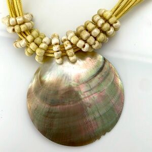 Handcrafted mother of pearl Necklace.
